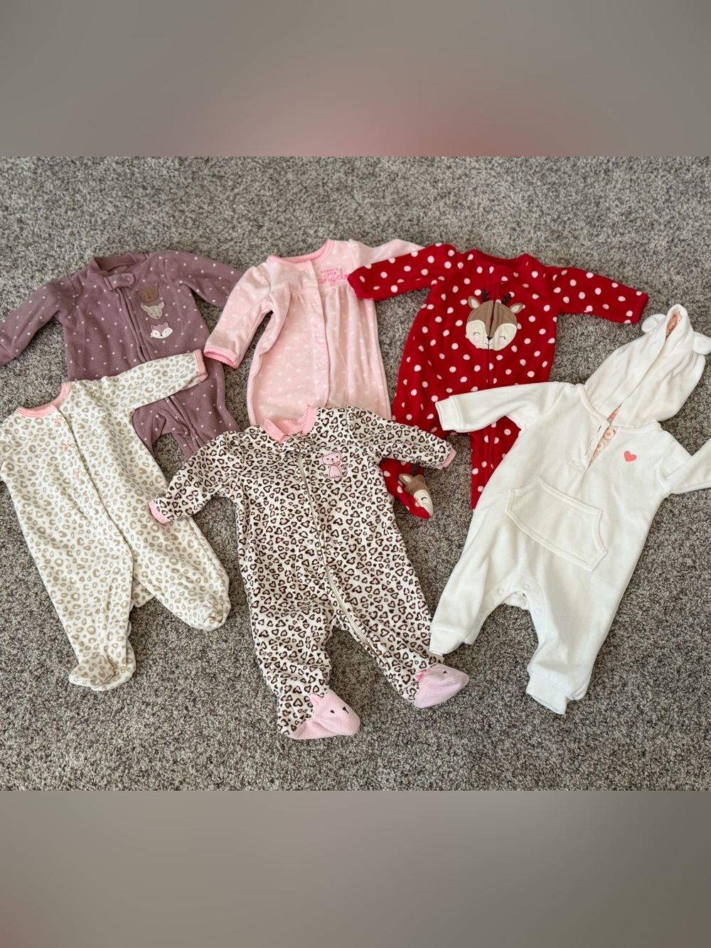 Baby Footie Set Pink & White Baby 3M